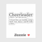 Cheerleader Definitie, Cheerleading Gift Sticker (Vel)