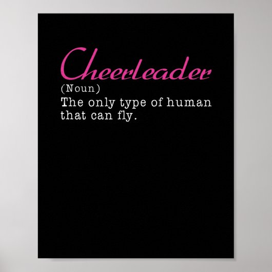 Cheerleader Definition Cheerlead Explanation Poster (Voorkant)