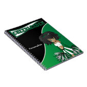 Cheerleader | DIY-naam | Donkergroen Notitieboek (Rechterzijde)