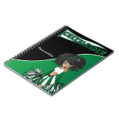 Cheerleader | DIY-naam | Donkergroen Notitieboek (Linkerzijde)