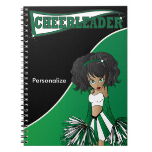 Cheerleader   DIY-naam   Donkergroen Notitieboek