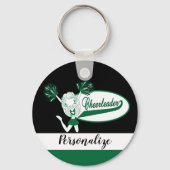Cheerleader - DIY-tekst - donkergroen Sleutelhanger (Voorkant)