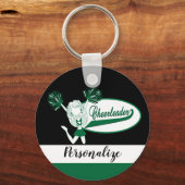 Cheerleader - DIY-tekst - donkergroen Sleutelhanger (Voorkant)