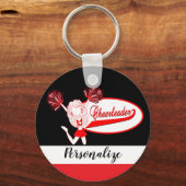 Cheerleader - DIY-tekst - rood Sleutelhanger (Achterkant)