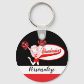 Cheerleader - DIY-tekst - rood Sleutelhanger (Achterkant)