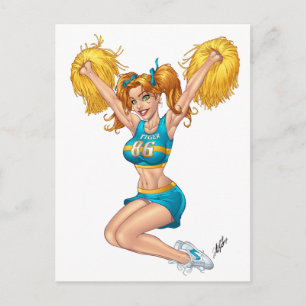 Cheerleader,  door Al Rio Briefkaart
