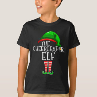 Cheerleader Elf Group Matching Family Kerstmis T-shirt
