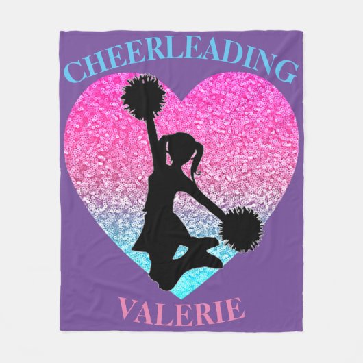 Cheerleader Fleece Deken w / Gepersonaliseerde naa (Voorkant)
