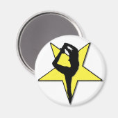 Cheerleader flyer stermagneet magneet (Voorkant / Achterkant)