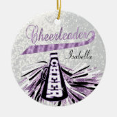 Cheerleader 📣 💖 Glam - Paars Keramisch Ornament (Voorkant)