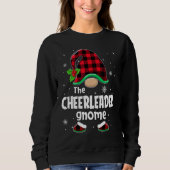 Cheerleader Gnome Buffalo Plaid Christmas Matching Trui (Voorkant)