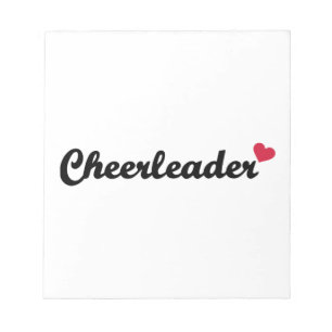 Cheerleader hart notitieblok