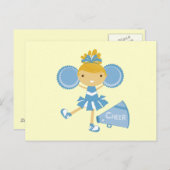 Cheerleader in Blue Briefkaart (Voorkant / Achterkant)