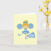 Cheerleader in Blue Kaart (Gele Bloem)