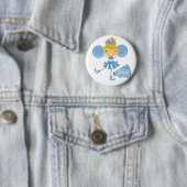 Cheerleader in Blue Ronde Button 5,7 Cm (In situ)