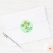 Cheerleader in Groen Ronde Sticker (Envelop)