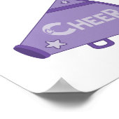 Cheerleader in het Paars Poster (Hoek)