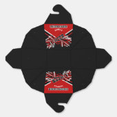 Cheerleader in rood, wit en zwart bedankdoosjes (Ongevouwen)