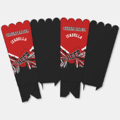 Cheerleader in rood, wit en zwart bedankdoosjes (Ongevouwen)