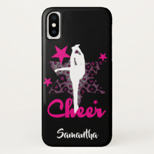 Cheerleader in roze iphone x hoesje