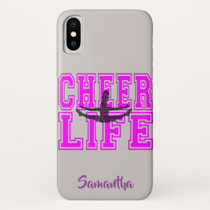 Cheerleader in roze iphone x hoesje