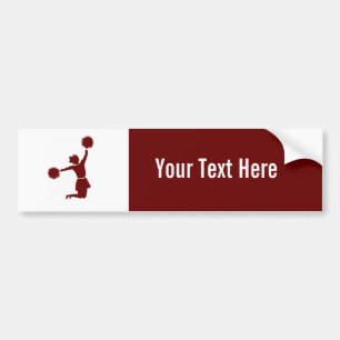 Cheerleader in Silhouette Bumpersticker
