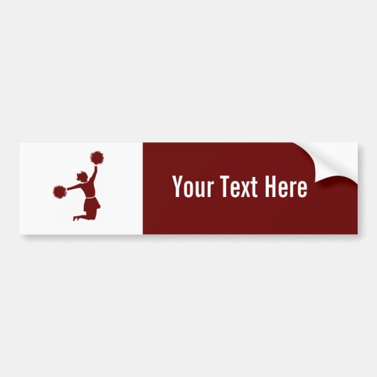 Cheerleader in Silhouette Bumpersticker (Voorkant)