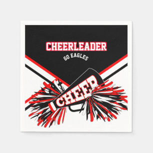 Cheerleader in White, Red en Black Servet