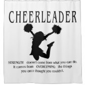 Cheerleader inspirerend Quote Douchegordijn (Voorkant)
