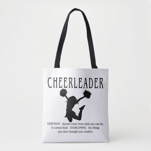 Cheerleader inspirerend Quote Draagtas (Voorkant)