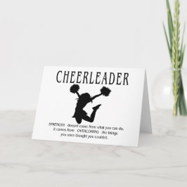 Cheerleader inspirerend Quote Kaart