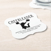 Cheerleader inspirerend Quote Kartonnen Onderzetters (Gekanteld)