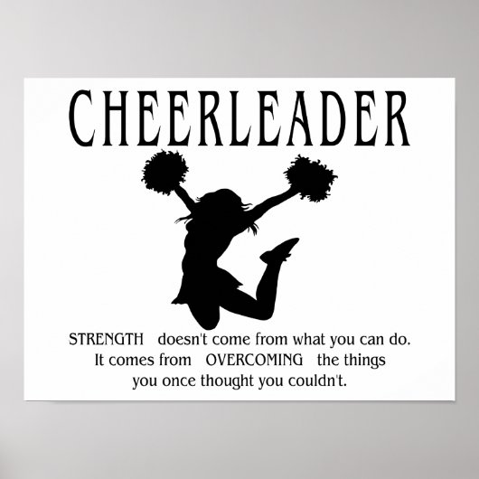 Cheerleader inspirerend Quote Poster (Voorkant)