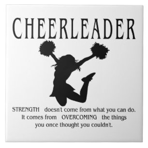 Cheerleader inspirerend Quote Tegeltje