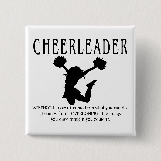 Cheerleader inspirerend Quote Vierkante Button 5,1 Cm (Voorkant)