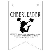 Cheerleader inspirerend Quote Vlaggetjes (Derde vlag)