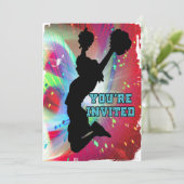 Cheerleader JE WORDT GEÏNVITEERD Kaart (Staand voorkant)