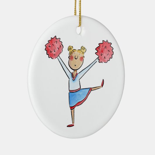 Cheerleader Keramisch Ornament (Rechts)