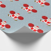 Cheerleader Kerstfeestdag Gift Cadeaupapier (Hoek)