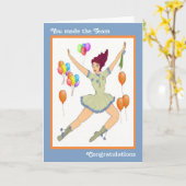 Cheerleader Made Team feliciteert Kaart (Gele Bloem)