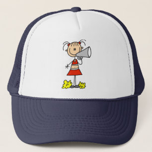 Cheerleader met megafoon  trucker pet
