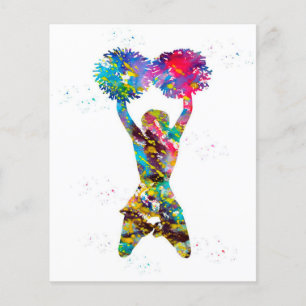 Cheerleader met pompomen Cheerlead Cute Desi Flyer