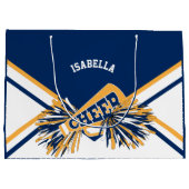 Cheerleader 📣 - Navy Blue, Goud, Wit Groot Cadeauzakje (Achterkant)