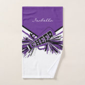 Cheerleader Outfit in het Paars, zwart en wit Handdoek (Handdoek)