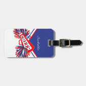 Cheerleader Outfit in Red, White en Blue Bagagelabel (Voorkant horizontaal)
