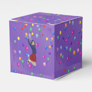 Cheerleader, Paarse en ballonnen Bedankdoosjes