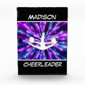 Cheerleader Paarse en Blue Explosion Fotoblokken (Voorkant)