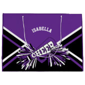 Cheerleader 📣 - Paarse, Wit en Zwart - Groot Cadeauzakje (Achterkant)