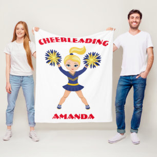 Cheerleader Personalized Fleece Blanket Deken