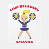 Cheerleader Personalized Fleece Blanket Deken (Voorkant)